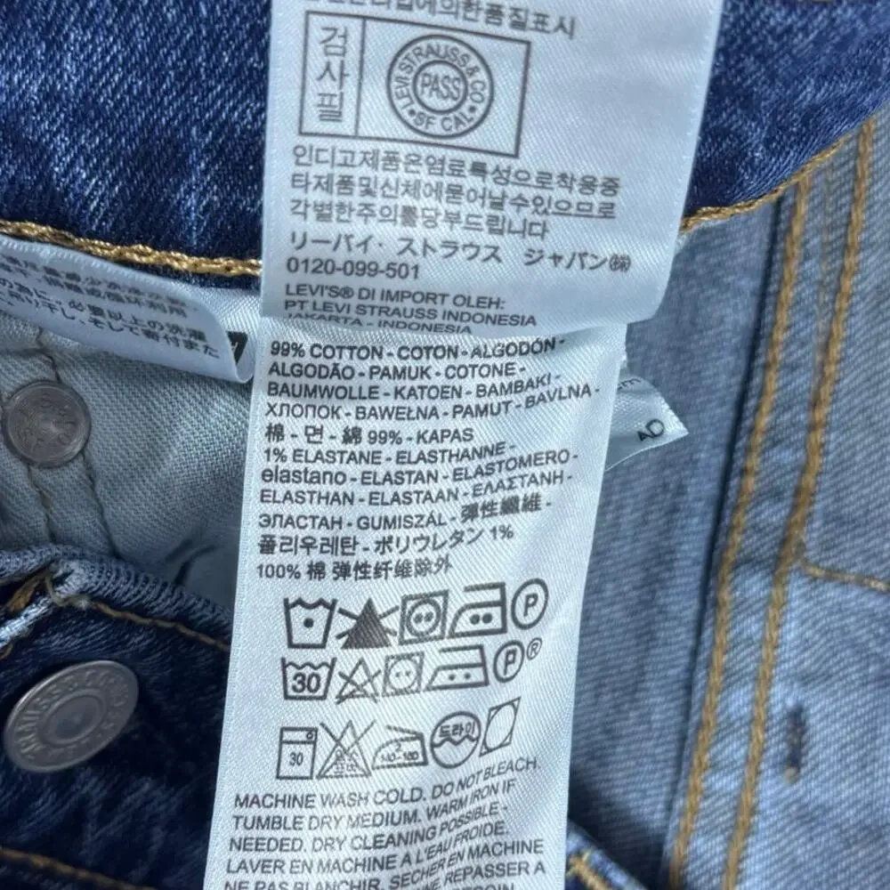 Levi's 505 Regular Fit Men's W40 L34 Denim Straight Leg Jeans Classic‎ Blue Wash